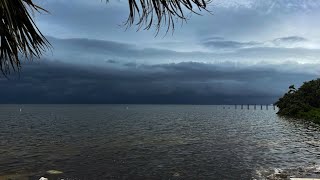 Strong gust front from offshore storms  - Crystal Beach, FL
