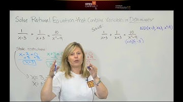 20 6B Solve Rational Equation That Contains Variables in the Denominator
