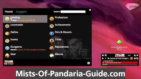 Zygor Mists Of Pandaria New Features 4.0 Warcraft Guide