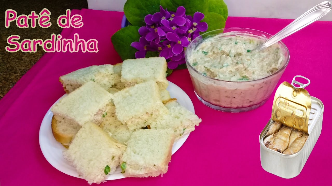 Patê de Sardinha e os  deliciosos lanchinhos de patê  das mesas de aniversário de antigamente!