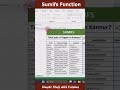 Sumifs in Excel #youtubefeed #shorts #excel #ytfeed #shortsfeed #excelshorts #sumifs