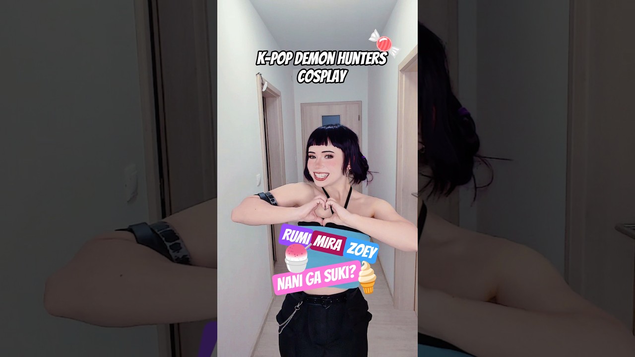 Nani ga Suki? | Rumi & Mira & Zoey @nikkihatsunecosplay K-pop demon hunters #cosplay #shorts