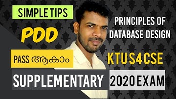 PDD KTU Principles of Database Design  ExamTips s4 cs supplementary Malayalam | AJU Computer Science