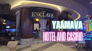 AN EARLY MORNING WALK INSIDE THE YAAMAVA HOTEL AND CASINO IN SAN BERNARDINO COUNTY.