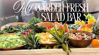 MY GARDEN FRESH SALAD BAR | I CATERED THIS FOR A WEDDING! 