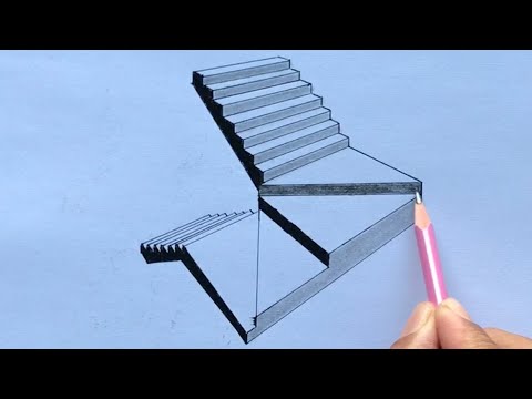 How to Draw a Staircase in 2-Point Perspective
