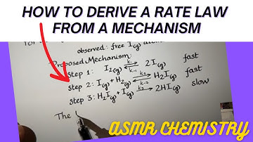 [ASMR] How to write a rate law from a reaction mechanism