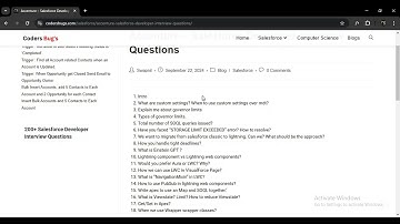 Accenture Salesforce Interview Questions | CodersBugs