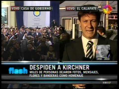 Muerte de Néstor Kirchner trasmisión Canal El Trece de 16:53 a 19:17 ...