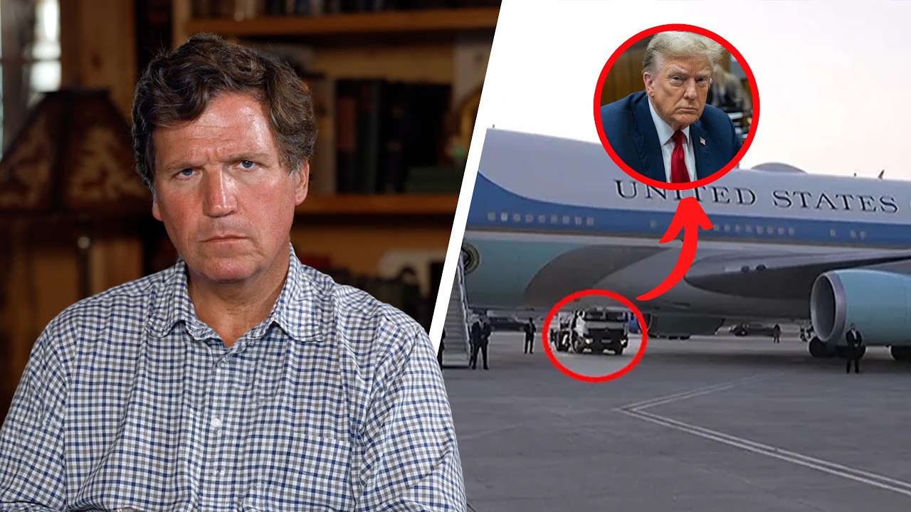 Tucker Reacts to Trump Hiding in a Food Cart