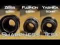 Sharpness Test: Zeiss Planar vs. Fuji 55mm vs. Yashica 50mm