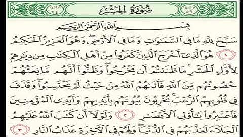 سورة الحشر الشيخ نعمة الحسان