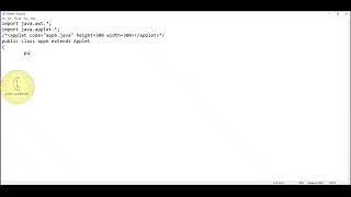 Java | Applet 'Graphics handling drawAec()' | CodeLearning