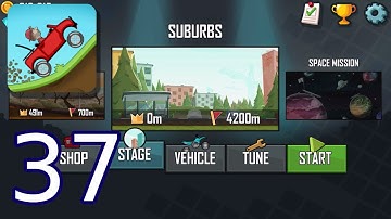 Hill Climb Racing - Gameplay Walkthrough Part 37 - New Level: Suburbs (iOS, Android)