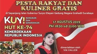 Pesta Rakyat Surabaya 2019, Kuliner gratis bersama Via vallen