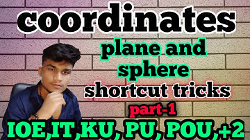 Coordinates plane | plane and sphere | part-1 for ioe , Ku, Pu, PoU, IE,+2,IT shortcut tricks plan