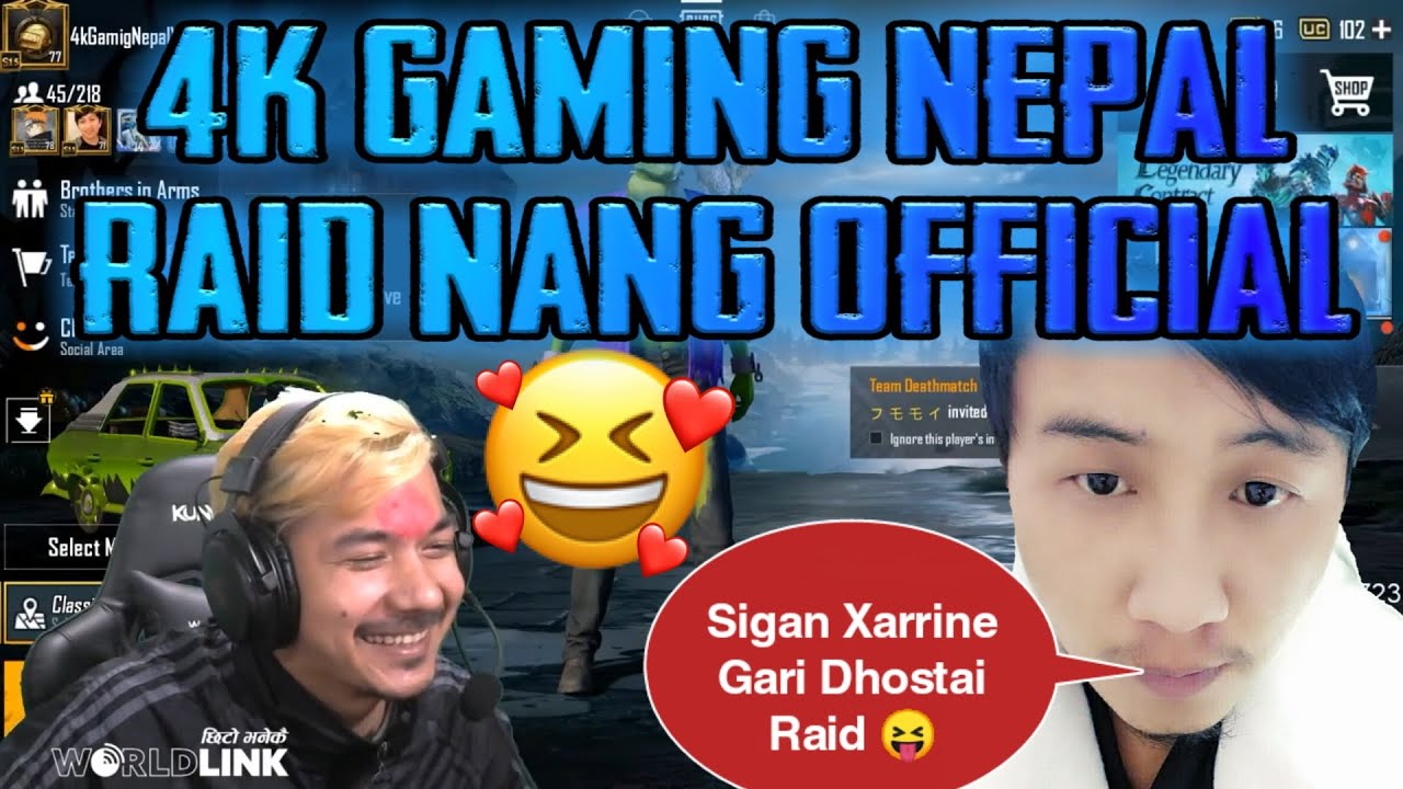 4K GAMING NEPAL RAID NANG OFFICIAL 😍 || PUBGM NEPAL - GAURABYT ||