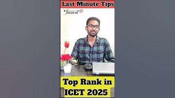 Last Minute Tips to Score high in Icet 2025 #icet #apicet #icet2025 #youtubeshorts #youtube #shorts
