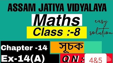 Class 8maths solution/Assam jatiya vidyalaya/Chapter-14/Components/সূচক/Ex-(A)/Qno-4&5