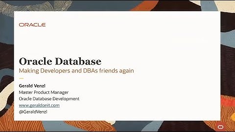 Keynote by Gerald Venzl : "Making Developers and DBAs friends again"