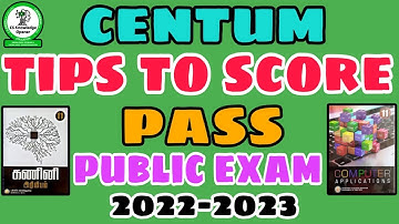 Tips to score  centum - pass mark in 11th CS & CA for public exam 2023