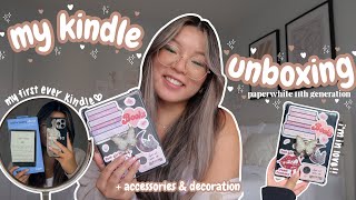 cozy kindle unboxing 2023 🧺🧸🕊️ my first kindle