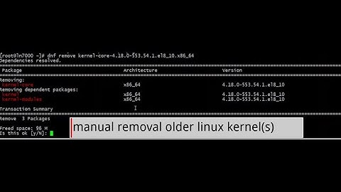 Removing older kernels in Red Hat or Rocky 8