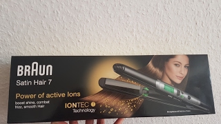 BRAUN satin hair 7 straightener ST710 review and first try