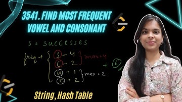 3541. Find Most Frequent Vowel and Consonant | String | Hash Table | Leetcode