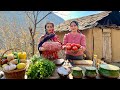 Cooking Kofte with Fresh Minced Meat and Served with Traditional Pilaf