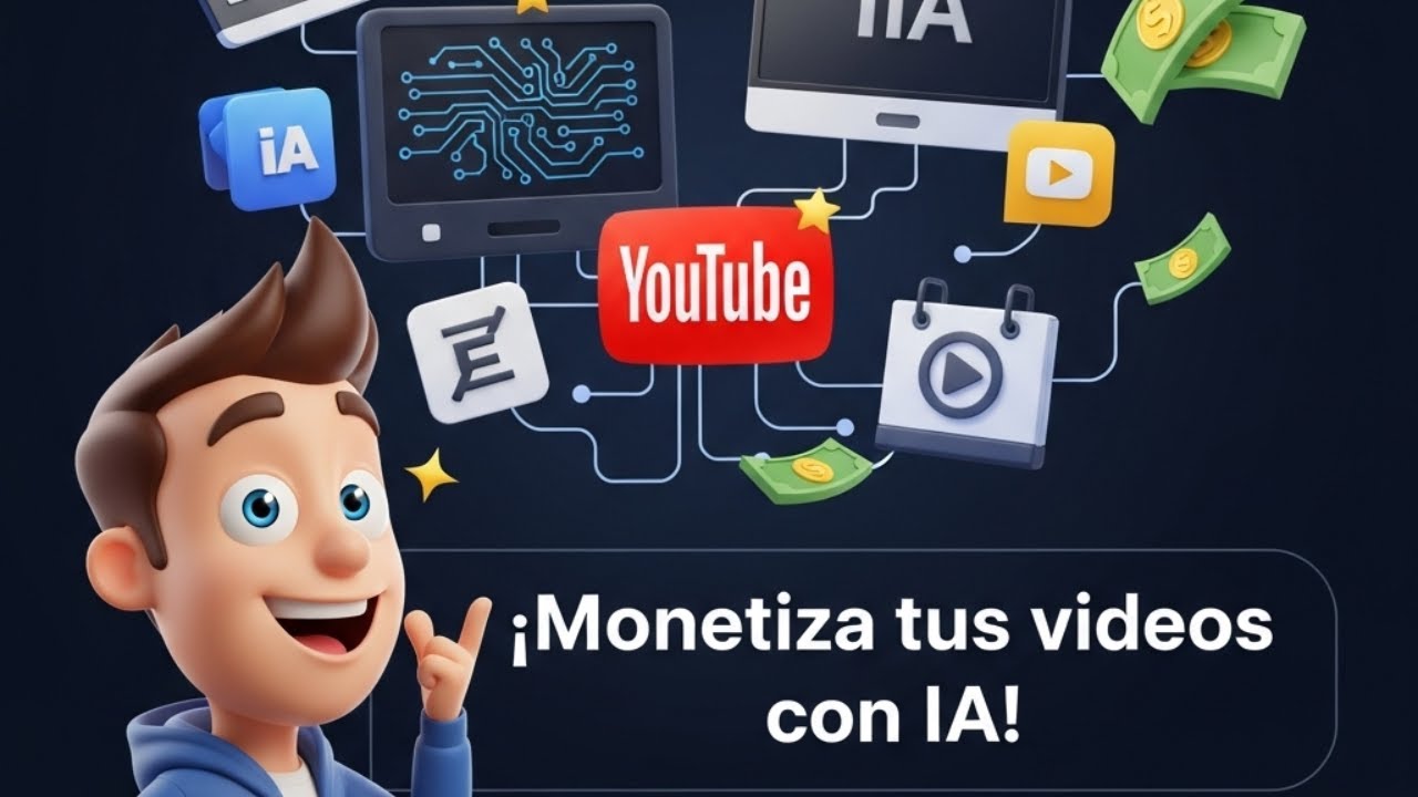 3 FORMAS de CREAR VIDEOS y MONETIZAR con IA -PASO A PASO - fácil - YouTube