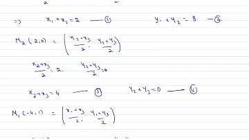 Chapter 3- Coordinate geometry - Exercise 3A - Problem 12 - In triangle ABC, the midpoints of the