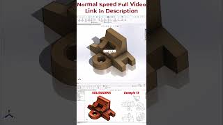 SolidWorks Intermediate Modeling Example 13 (Part + Drawing) #Shorts #solidworks   #ansysfluent