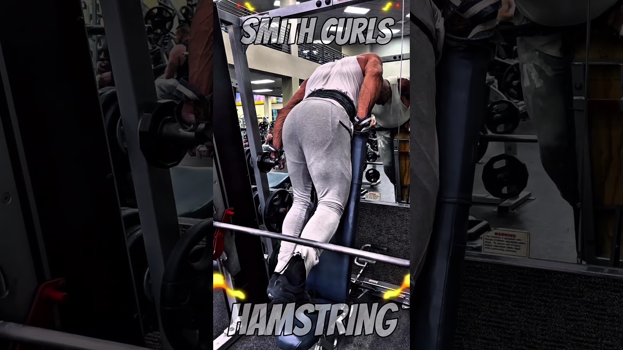 LEG CURL ON THE SMITH MACHINE FOR HAMSTRING #HAMSTRING #workout #motivation #workouttips