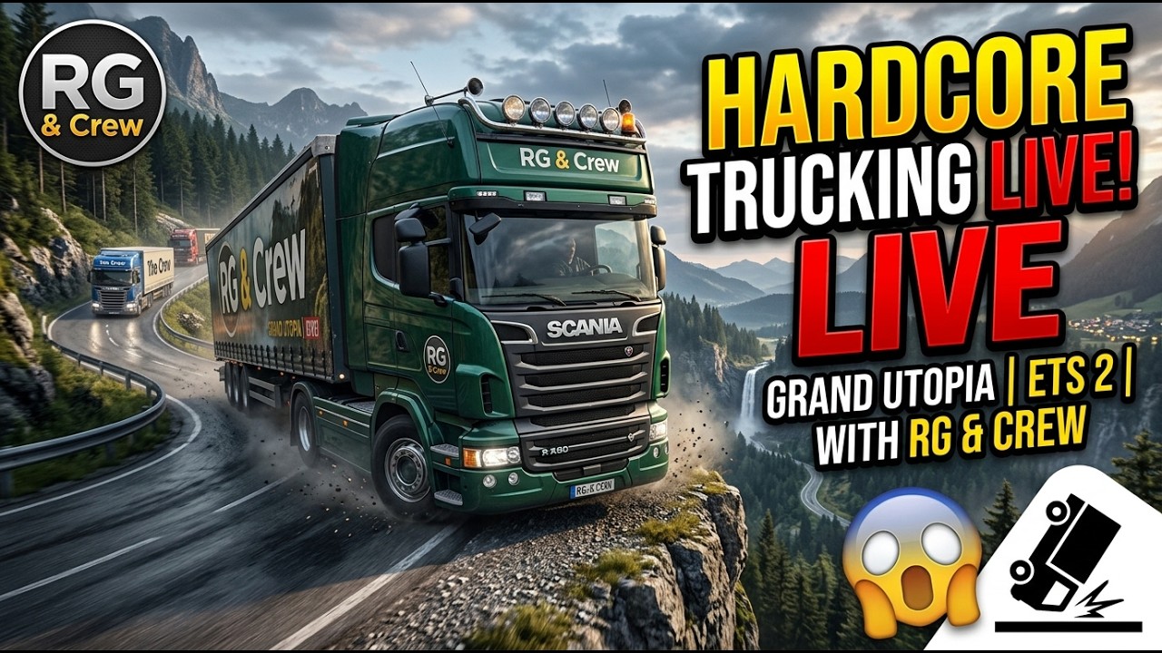 Euro Truck Simulator 2: Hardcore Grand Utopia Multiplayer with RG & Crew