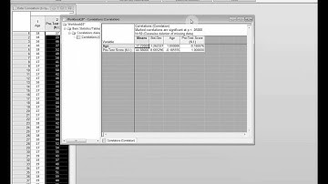 Statistica 11 Tutorial #2: Correlation