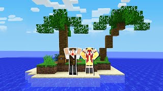 Minecraft: PRESO EM UMA ILHA DESERTA COM MINHA AMIGA! (A ÁGUA SOBE A CADA 3 MINUTOS!)