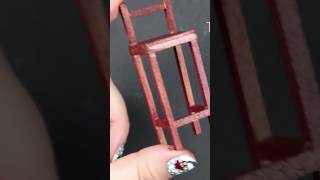 I made this with just a few matches! DIY How To Make Miniature Dollhouse Chair #Diy #Dollhouse