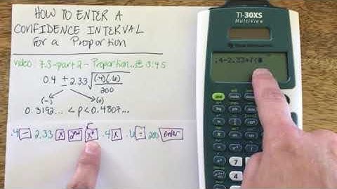 TI-30XS - Proportion Confidence Interval