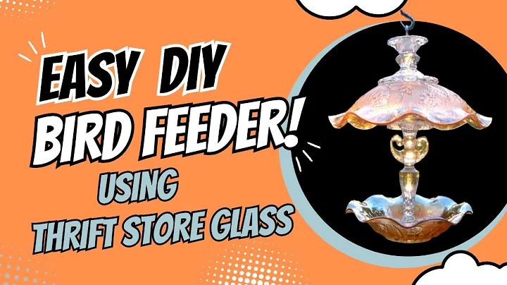 Easy DIY Bird Feeder made from Thrift Store Glass! #upcycled #birdfeeder