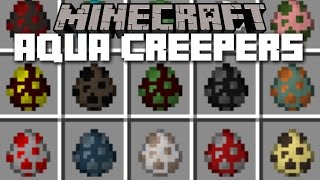 Minecraft AQUA CREEPER MOD / WIPE OUT WITH FISH CREEPERS THAT BLOW YOU UP!! Minecraft screenshot 5