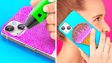 AWESOME DIY PHONE CRAFTS || Phone Accessories And Cool Phone Crafts And Hacks By 123 GO! SERIES