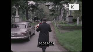 1960s Uk Country Church Graveyard Funeral