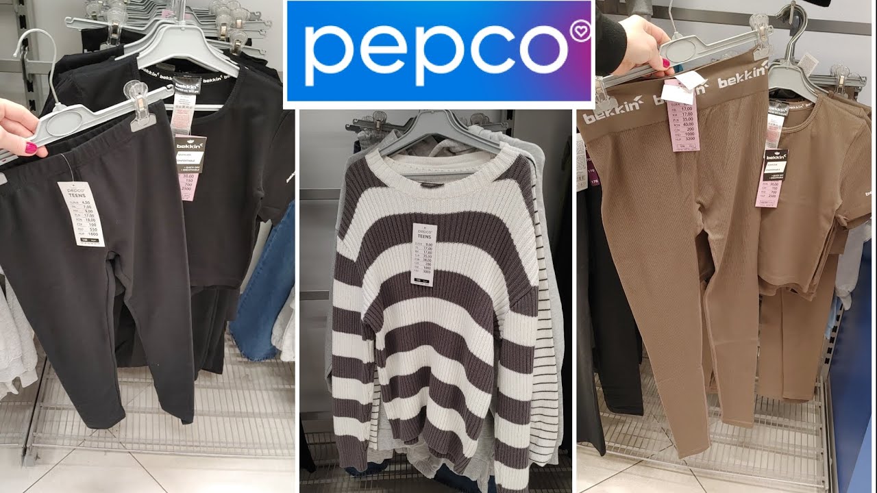 PEPCO💥ekstra nowości💥Zestaw topy leginsy brąz i czerń 💥sweterek💥wyprzedaże -50%