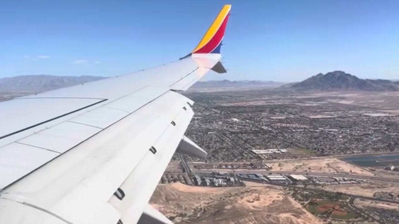 Southwest Boeing 737-MAX8 Landing into Las Vegas (LAS)