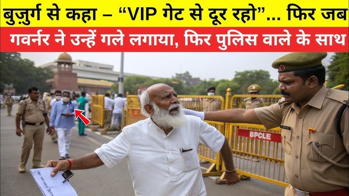 बुजुर्ग से कहा – “VIP गेट से दूर रहो”... फिर जब गवर्नर ने उन्हें गले लगाया, फिर पुलिस #storytales - YouTube
