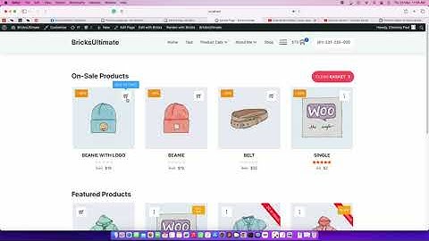 Preview of floating add to cart element