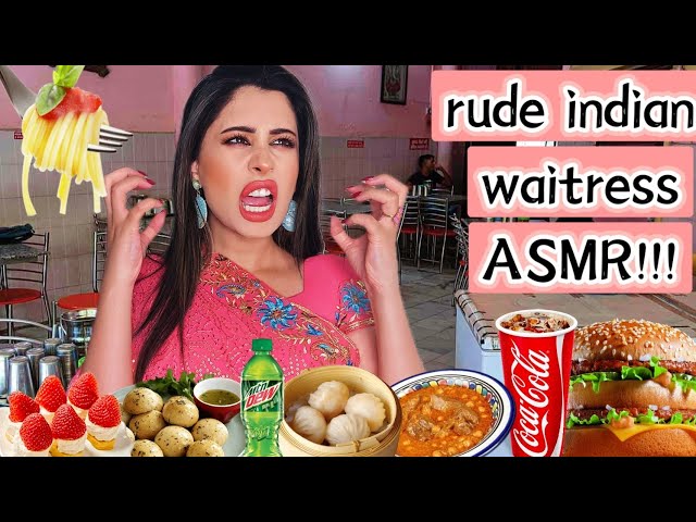 🗿😡Rude INDIAN ACCENT waitress takes your order● Roleplay ASMR●Soft-spoken 