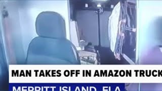 Florida man arrested for hopping into Amazon truck, driving it with employee in back