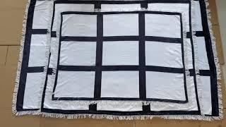 Lancoda 4 Sizes 9 Panel Sublimation Blanket Rugs Floor Mat  Whats app:+8618948354061